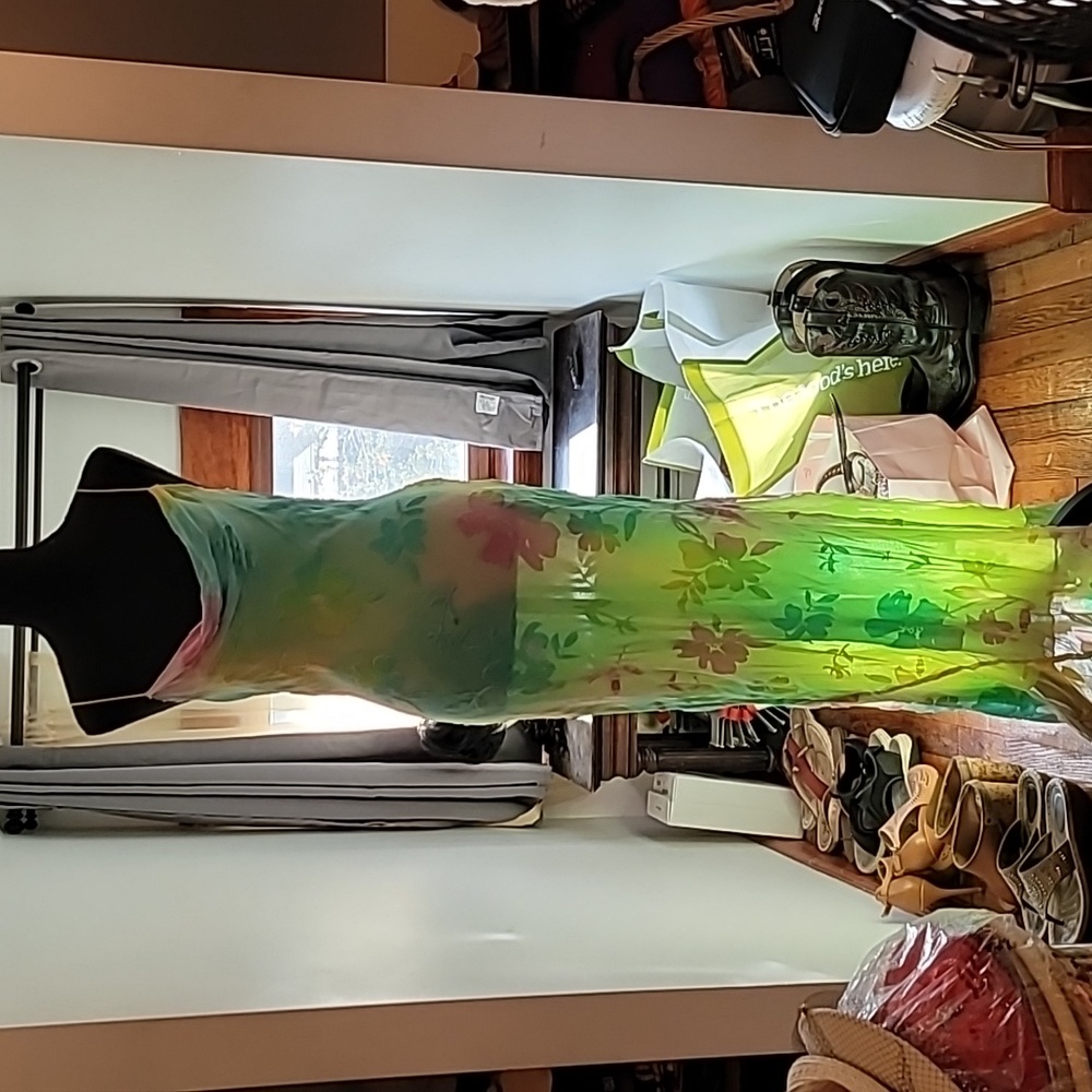 Multi colored slip dress